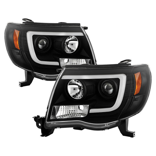 Spyder Platinum Toyota Tacoma 05-11 V2 Pro Headlights Black display showing show PRO-YD-TT05PL-BK