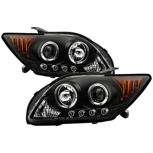 Spyder Scion TC 08-10 Halo Projector Headlights Black display showing show PRO-YD-TTC08-HL-BK