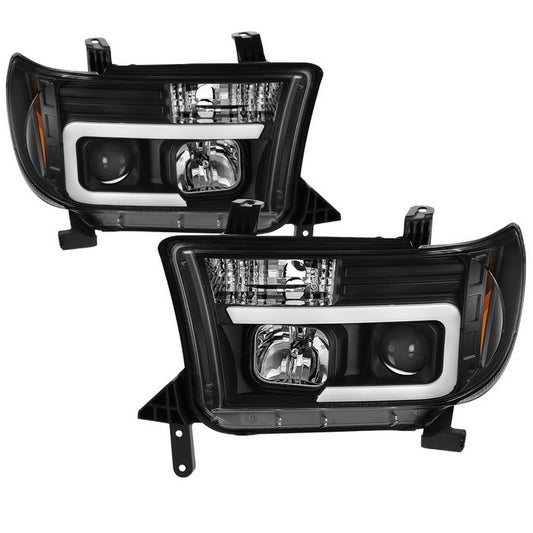 Spyder Toyota Tundra/ Sequoia 08-13 LED Bar Pro Headlight Black (PRO-YD-TTU07V2-LB-BK)