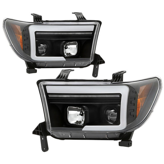 Spyder Toyota Tundra 07-09 / Sequoia 08-10 Pro Headlights Black (PRO-YD-TTU07V3PL-SEQ-BK) Display show