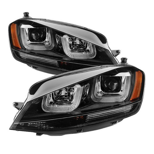 Spyder VW Golf VII 14-19 DRL Pro Headlights LED StripeBlack (PRO-YD-VG15-BLK-DRL-BK)