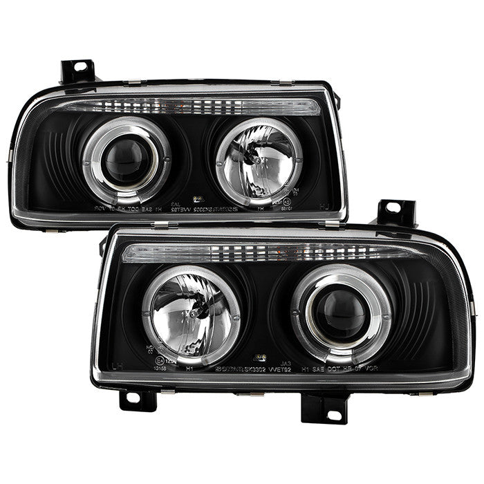 Spyder VW Jetta III 93-98 Halo Pro Headlights Black (PRO-YD-VJ93-HL-BK) display showing