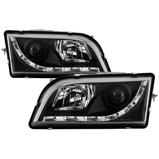 Spyder Volvo S40 97-03 LED DRL Projector Headlights Black (PRO-YD-VOS4097-DRL-BK) display showing