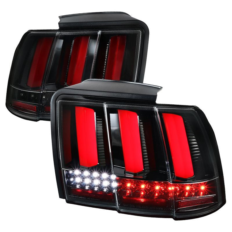 Spec-D 99-01 Ford Mustang Sequential Led Tail Light (LT-MST99BKLED-SQ-TM)