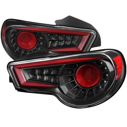 Spec-D 12-16 Scion/Subaru Frs Sequential Led Tail Lights Black Red Light Bar (LT-FRS12JRLED-SQ-TM)