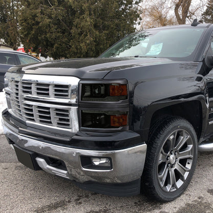 Projector Headlights W/ Switchback Sequential Turn Signal (Black Trim) Installed Chevrolet Silverado 1500