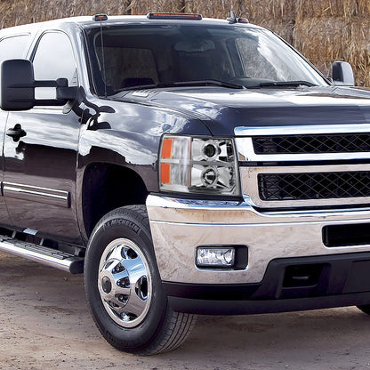 Projector Headlights W/ Led Light Bar Installed Chevrolet Silverado