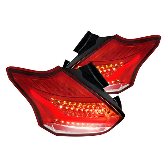 Spec-D 15-18 Ford Focus hatchback LED Tail Lights Red