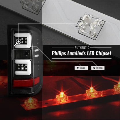 Spyder 16-18 Silverado 1500 2500 3500HD LED bar taillights black