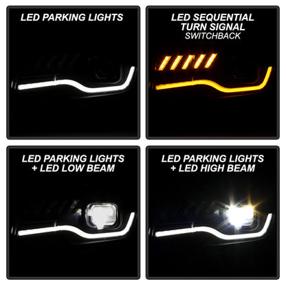 PRO-YD-CCAM2010AP-SEQ-BK low beam high beam parking lights LED turn signal sequential turn signal lights