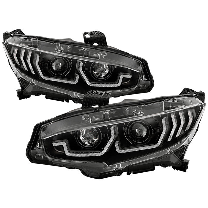 Spyder Apex Honda Civic 16-20 2DR/4DR/Hatchback LED Sequential Turn Signal Lights black