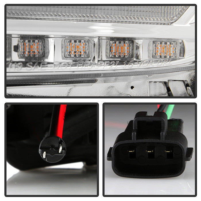 Spyder Apex Toyota Tacoma 2016-2022 OE halogen Sequential LED Signal DRL Chrome dot