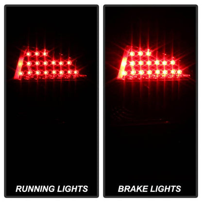 Spyder Audi 02-05 A4 LED installed tail lights red