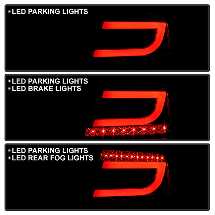 Spyder Audi 05-08 A6 4DR LED bar tail lights smoke Incandescent installed