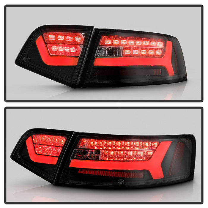 Spyder Audi 09-12 A6 installed LED tail lights black