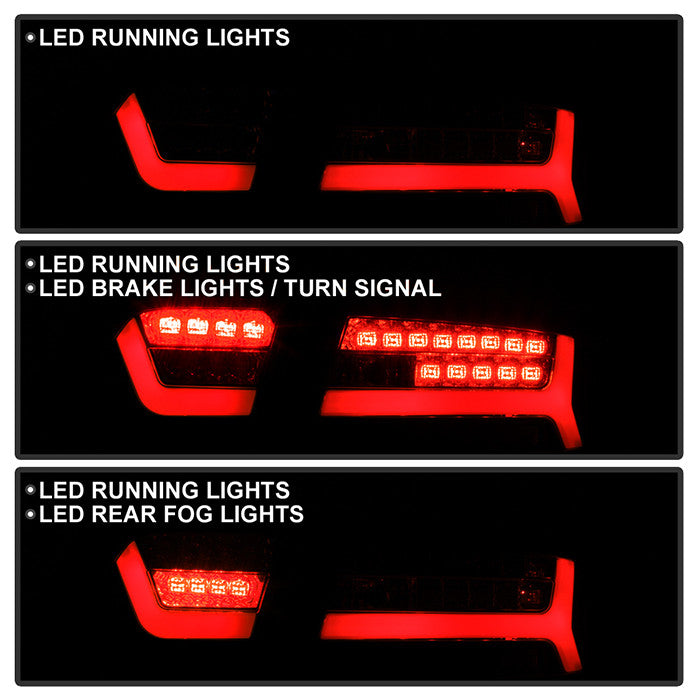 Spyder Audi 09-12 A6 LED tail lights black installed