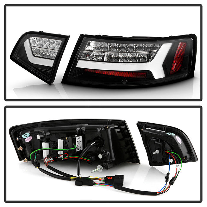 Spyder Audi 2009-12 A6 LED tail lights black