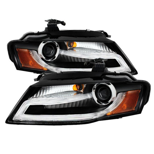 Spyder Audi A4 09-12 DRL Pro Headlights LED Black OEM Xenon