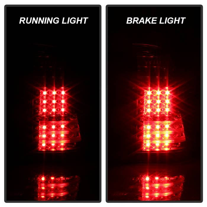 Spyder BMW 00-06 X5 E53 4PCS LED taillights Brake LED black