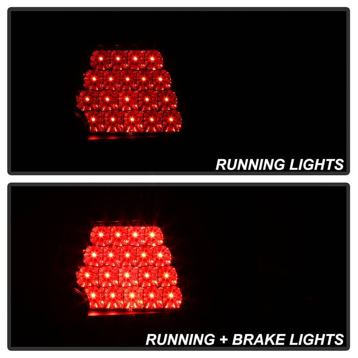 Spyder BMW 99-01 3-Series E46 4DR installed LED tail lights black