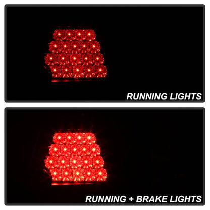 Spyder BMW 99-01 3-Series E46 4DR installed LED tail lights black