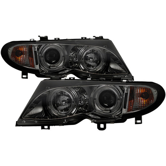 Spyder BMW E46 3-Series 02-05 4DR Halo Pro Headlights Smoke