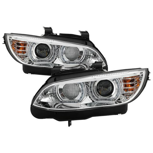 Spyder BMW E92 3 Series 08-10 DRL Pro Headlights Chrome D1S