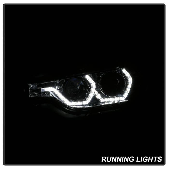Spyder BMW F30 3 Series 2012-2014 4DR Projector Headlights LED DRL Chrome installed