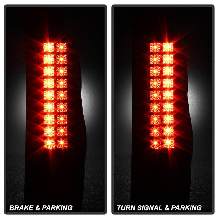 Spyder Chevy Avalanche 02-06 LED tail lights black installed