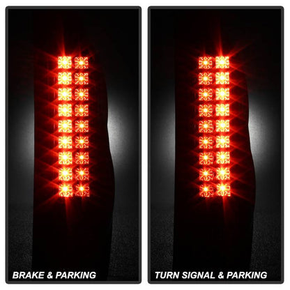 Spyder Chevy Avalanche 02-06 LED tail lights black installed