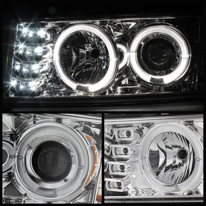 Spyder Chevy Colorado 04-12 GMC Canyon 04-12 Projector Headlights Halogen Model  LED Halo Chrome installed
