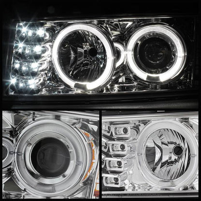 Spyder Chevy Colorado 04-12 GMC Canyon 04-12 Projector Headlights Halogen Model  LED Halo Chrome installed
