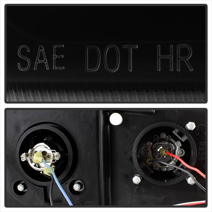 Spyder Chevy Silverado 1500 2500 3500 03-06 Chevy Avalanche 02-06 Projector Headlights LED Halo Black Smoke