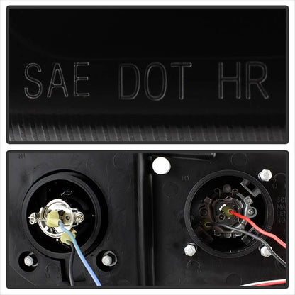 Spyder Chevy Silverado 1500 2500 3500 03-06 Chevy Avalanche 02-06 Projector Headlights LED Halo Black Smoke