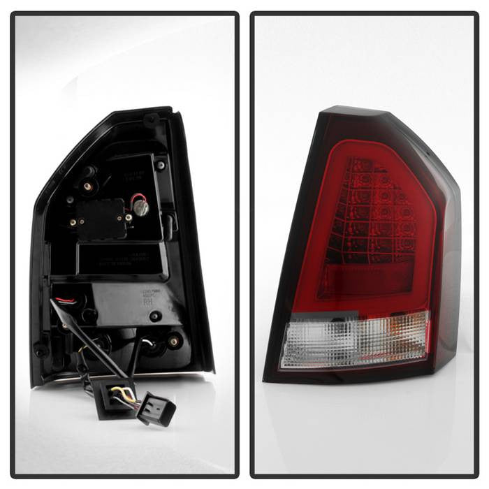 Spyder Chrysler 2008-10 300C V2 LED bar tail lights red