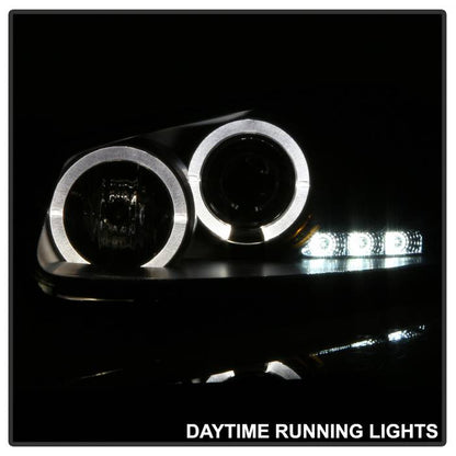 Spyder Chrysler Sebring 01-03 4Dr Convertible Dodge Stratus 01-06 4Dr Projector Headlights LED Halo Black installed