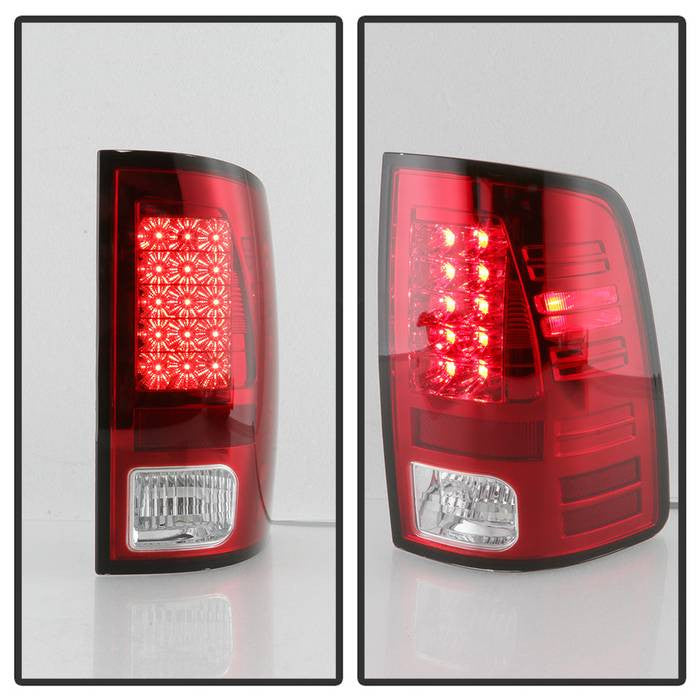 Spyder Dodge 10-18 Ram 1500 2500 3500 LED tail lights installed red