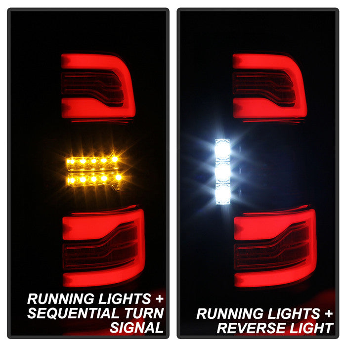 Spyder Dodge 19-20 Ram 1500 seq installed LED tail Light chrome Halogen type