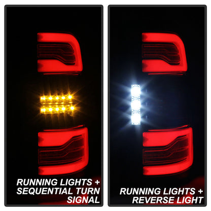 Spyder Dodge 19-20 Ram 1500 seq installed LED tail Light chrome Halogen type