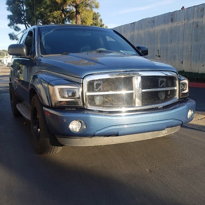 Spyder Dodge Durango 2004-2006 Projector Headlights Black installed.jpg