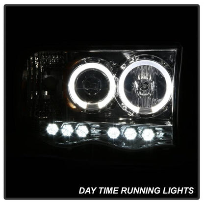 Spyder Dodge Ram 1500 02-05 Ram 2500 3500 03-05 Projector Headlights LED Halo Chrome installed