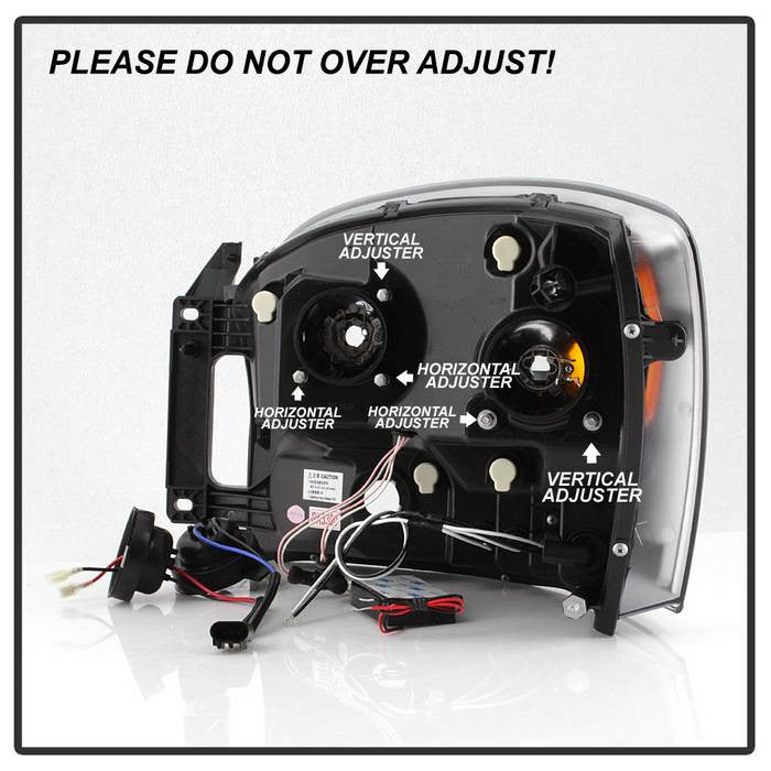 Spyder Dodge Ram 1500 2006-08 2500 3500 06-09 Projector Halo LED Headlights CCFL Black Smoke