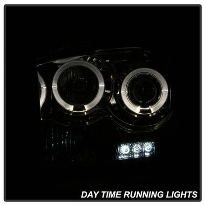 Spyder Dodge Ram 1500 06-08 Ram 2500 3500 06-09 Projector Headlights LED Halo Smoke installed