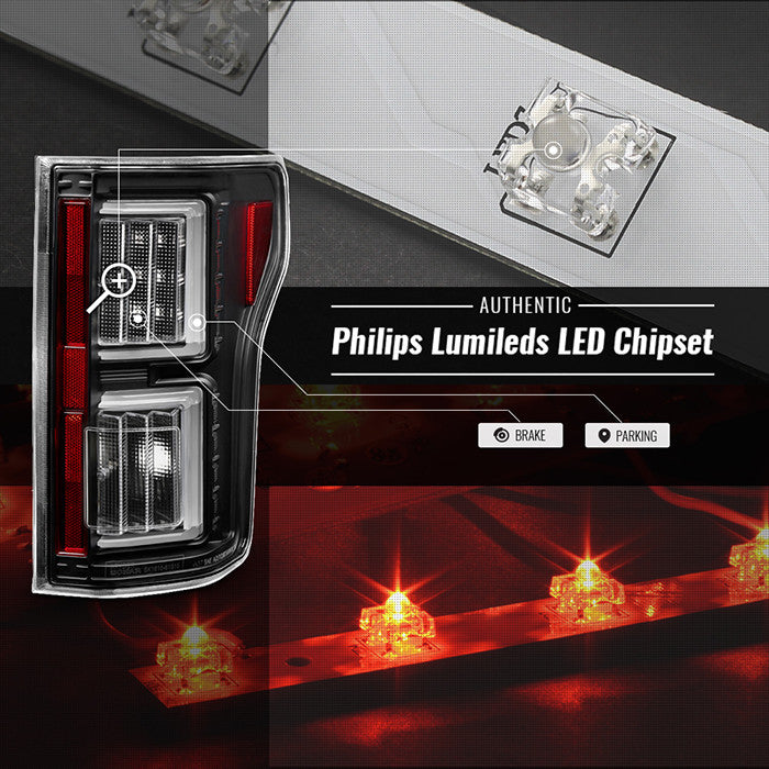 Spyder Ford 2015-17 F150 LED bar tail lights All black -no blind spot