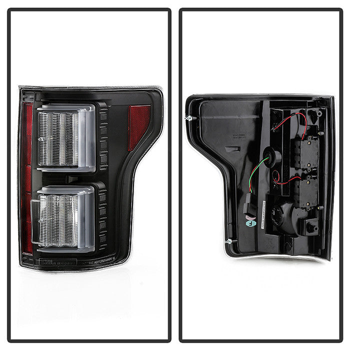 Spyder Ford 15-17 F150 LED bar taillights All black -no blind spot