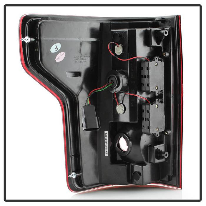 Spyder Ford 2015-17 F150 LED bar tail lights red -no blind spot