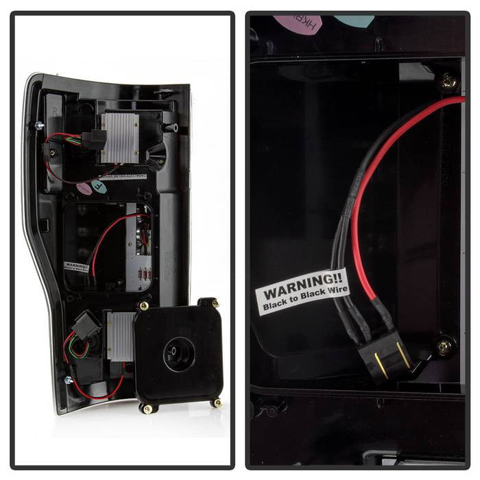 Spyder Ford 2017-18 F250 Superduty LED tail lights OEM Halogen chrome