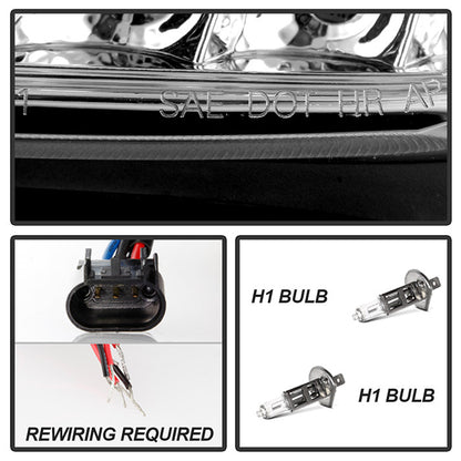 Spyder Ford Escape 2008-12 Projector Headlights Halogen Model DRL Chrome