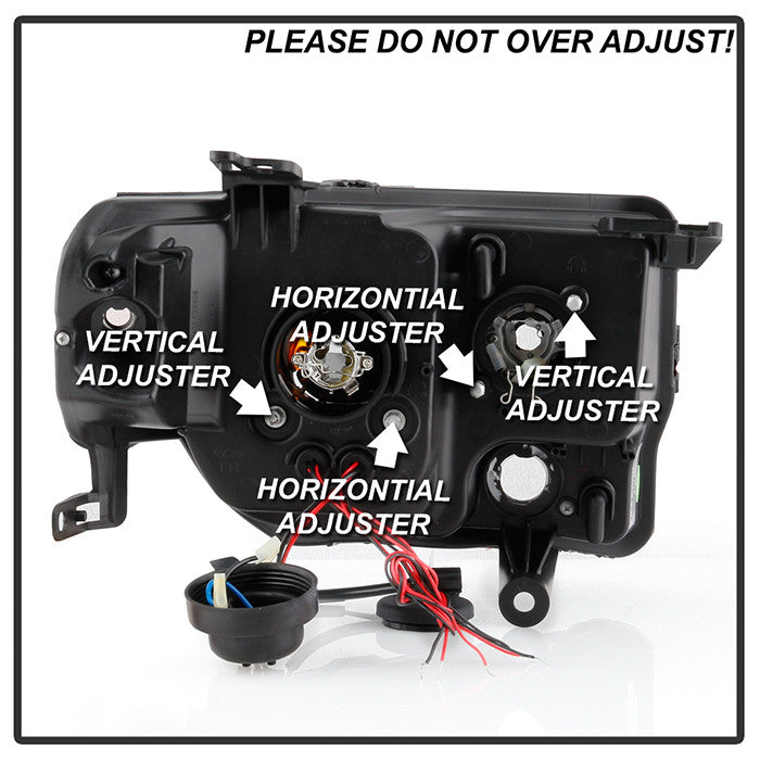 Spyder Ford Escape 08-2012 Projector Headlights Halogen Model DRL Chrome