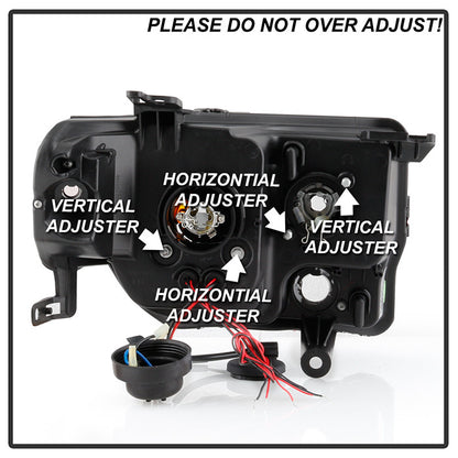 Spyder Ford Escape 08-2012 Projector Headlights Halogen Model DRL Chrome